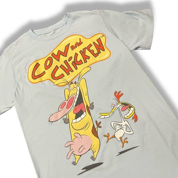 VINTAGE COW AND CHICKEN T-SHIRT - (S) - Picture 3 of 4